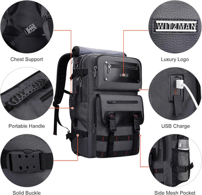 WITZMAN Carry On Travel Backpack for Men Duffle Bags Fit for 17 Inch Laptop Airline Approved Laptop Backpack