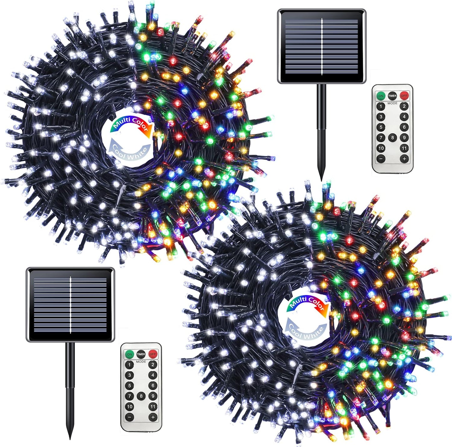 JMEXSUSS 2 Pack 75.5ft Orange Solar Christmas Lights, Total 400 LED Solar String Lights Outdoor Waterproof, 8 Modes Orange Halloween Lights for Tree Patio Garden Thanksgiving Halloween Decorations