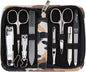 3 Swords Germany - brand quality 8 piece manicure pedicure grooming kit set for professional finger & toe nail care scissors clipper fashion leather case camou in gift box, Made in Germany