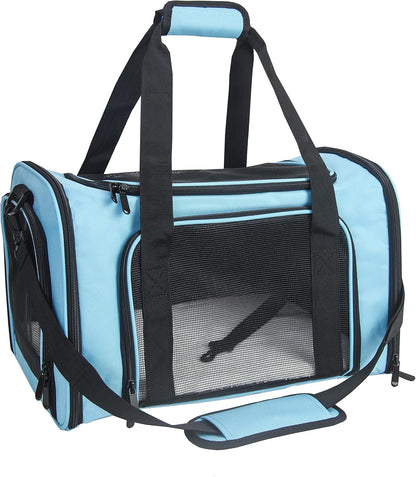 NextFri Soft Sided Carrier for Cats Dogs,TSA Airline Approved Collapsible Travel Pet Carrier (Magenta, Medium)
