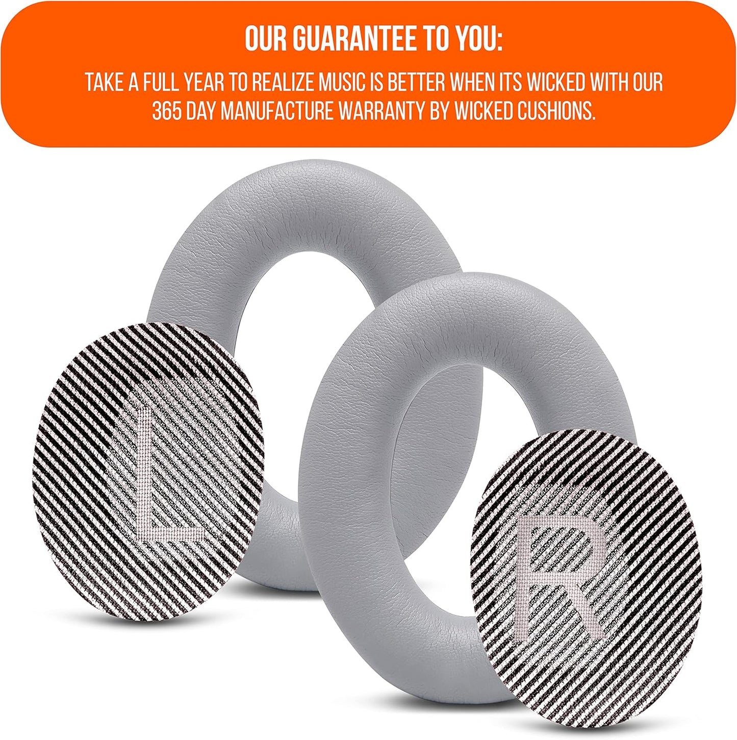 WC Wicked Cushions Upgraded Replacement Ear Pads for Bose QC35 & QC35ii (QuietComfort 35) Headphones & More - Softer Leather, Luxurious Memory Foam, Added Thickness, Extra Durability | Hex Red