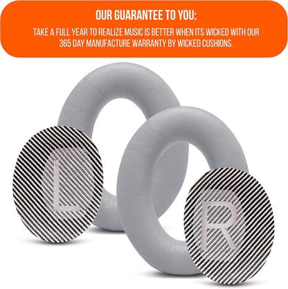 WC Wicked Cushions Upgraded Replacement Ear Pads for Bose QC35 & QC35ii (QuietComfort 35) Headphones & More - Softer Leather, Luxurious Memory Foam, Added Thickness, Extra Durability | Hex Red