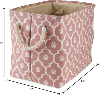 DII Bone Dry RoundSmall Pet Toy and Accessory Storage Bin, 12"(Dia) x9(H), Collapsible Organizer Storage Basket for Home Decor, Pet Toy, Blankets, Leashes and Food-Gray Stripes