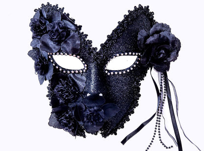 liweiyu Liweiyu Masquerade Mask For Women Shiny Rhinestone Venetian Party Prom Ball Metal Mask, White, 7.2In*6.5In 7.2In*6.5In