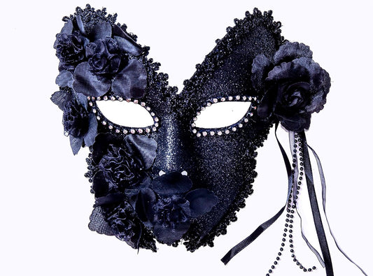 liweiyu Liweiyu Masquerade Mask For Women Shiny Rhinestone Venetian Party Prom Ball Metal Mask, White, 7.2In*6.5In 7.2In*6.5In - PuriLite