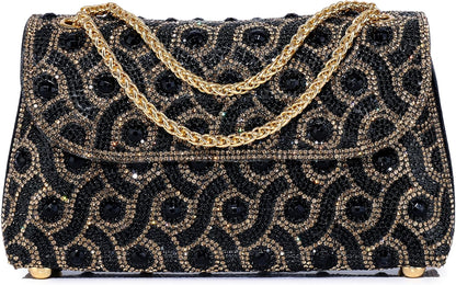 MUDUO Elegant Rhinestone Evening Bags Clutch Bags- evening Purse Evening Clutch Bag for for Wedding Cocktail Prom Party - PuriLite