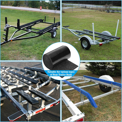 12inch x 20ft Boat Trailer Bunk Carpet - Marine Trailer Bunk Carpet - Trailer Boat Bunk Padding for Outdoor Boat Trailer Jet Ski Ramp Garage Dock