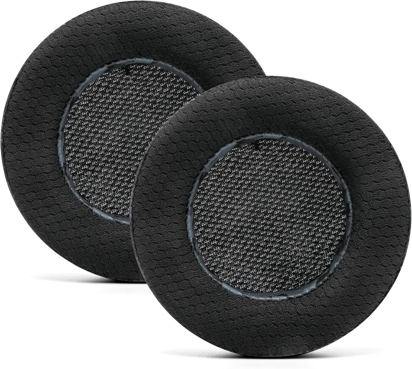 WC Freeze Virtuoso - Hybrid Fabric Cooling Gel Replacement Earpads for Corsair Virtuoso Gaming Headset, Made by Wicked Cushions, Improved Durability, Thickness and Sound Isolation |90s Black
