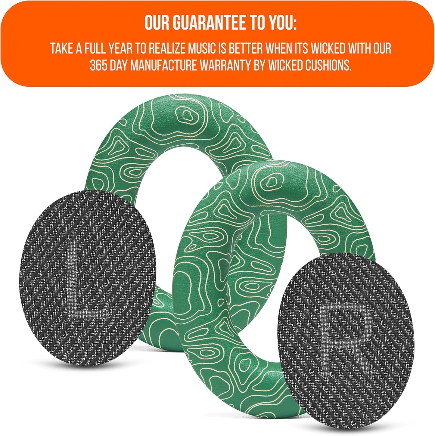 WC Wicked Cushions Upgraded Replacement Ear Pads for Bose QC35 & QC35ii (QuietComfort 35) Headphones & More - Softer Leather, Luxurious Memory Foam, Added Thickness, Extra Durability | Midnight Blue