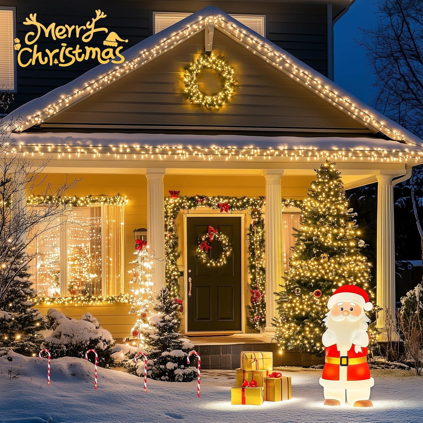 JMEXSUSS 2 Pack 75.5ft Orange Solar Christmas Lights, Total 400 LED Solar String Lights Outdoor Waterproof, 8 Modes Orange Halloween Lights for Tree Patio Garden Thanksgiving Halloween Decorations