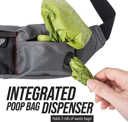 Leashboss Dog Treat Pouch for Training | Training Treat Pouches for Pet Training | Treat Bag for Dog Training | Portable Kibble Snack Container for Pets | Fanny Pack Waist Belt Transport On The Go
