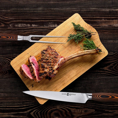 TUO Boning Knife - Razor Sharp Fillet Knife - High Carbon German Stainless Steel Kitchen Cutlery - Pakkawood Handle - Luxurious Gift Box Included - 7 inch - Fiery Phoenix Series