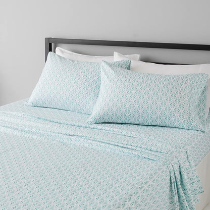 Amazon Basics Lightweight, Breathable Microfiber 4-Piece Bed Sheet Set with 14-Inch Deep Pockets, Full, Blush Pink, Solid