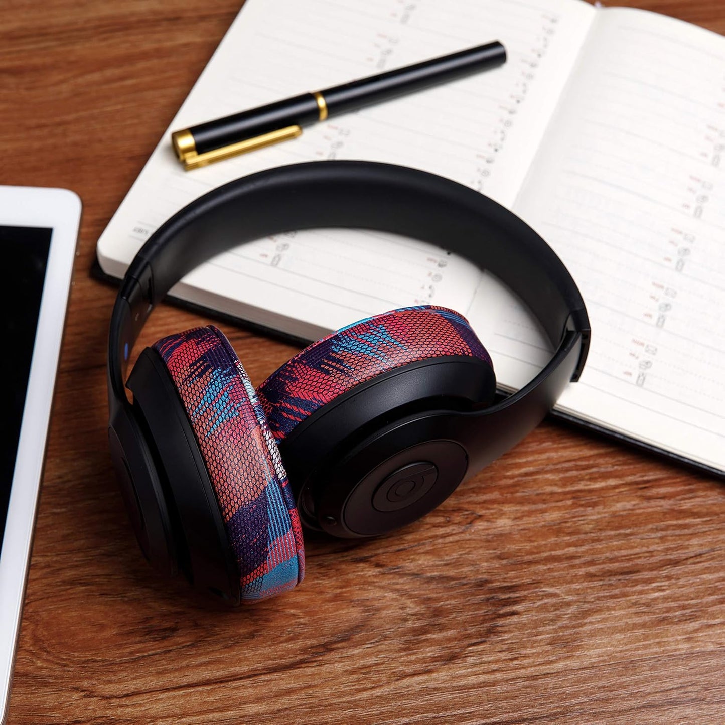 WC Wicked Cushions Replacement Ear Pads for Beats Studio 2 & 3 (B0501, B0500) Wired & Wireless | Does NOT Fit Beats Solo | Softer PU Leather, Enhanced Foam & Stronger Adhesive | Black Floral