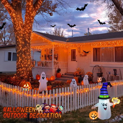 JMEXSUSS 66ft 200 LED Halloween Lights Outdoor, Orange String Lights Clear Wire, 8 Modes Orange Halloween Christmas String Lights Plug in for Tree Indoor Patio Garden Thanksgiving Decorations