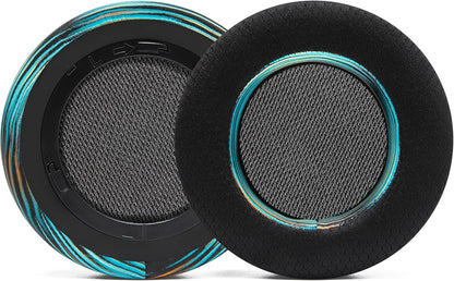 WC Freeze Virtuoso - Hybrid Fabric Cooling Gel Replacement Earpads for Corsair Virtuoso Gaming Headset, Made by Wicked Cushions, Improved Durability, Thickness and Sound Isolation |90s Black