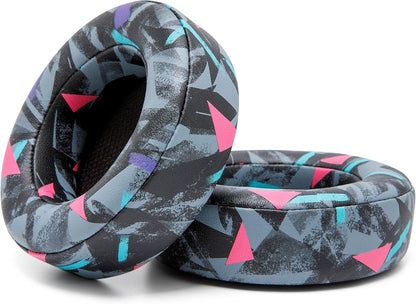 WC Upgraded Replacement Earpads for Corsair Virtuoso RGB Wireless Gaming Headset Made by Wicked Cushions | Improved Durability, Thickness, Softer Leather, and Sound Isolation | (Geo Grey)