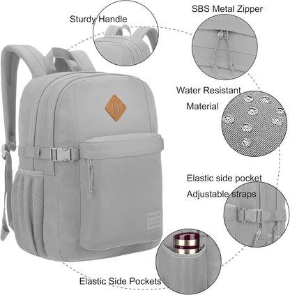SUPACOOL Lightweight Casual Backpack for Men and Women, Large Backpack for School Boys and Girls
