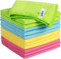 Microfiber Cleaning Cloth Pack of 12, 12.6 x 12.6 Inch Lint-Free and Scratch-Free Cleaning Towels for Kitchen, Home, Glass, and Car Care - PuriLite