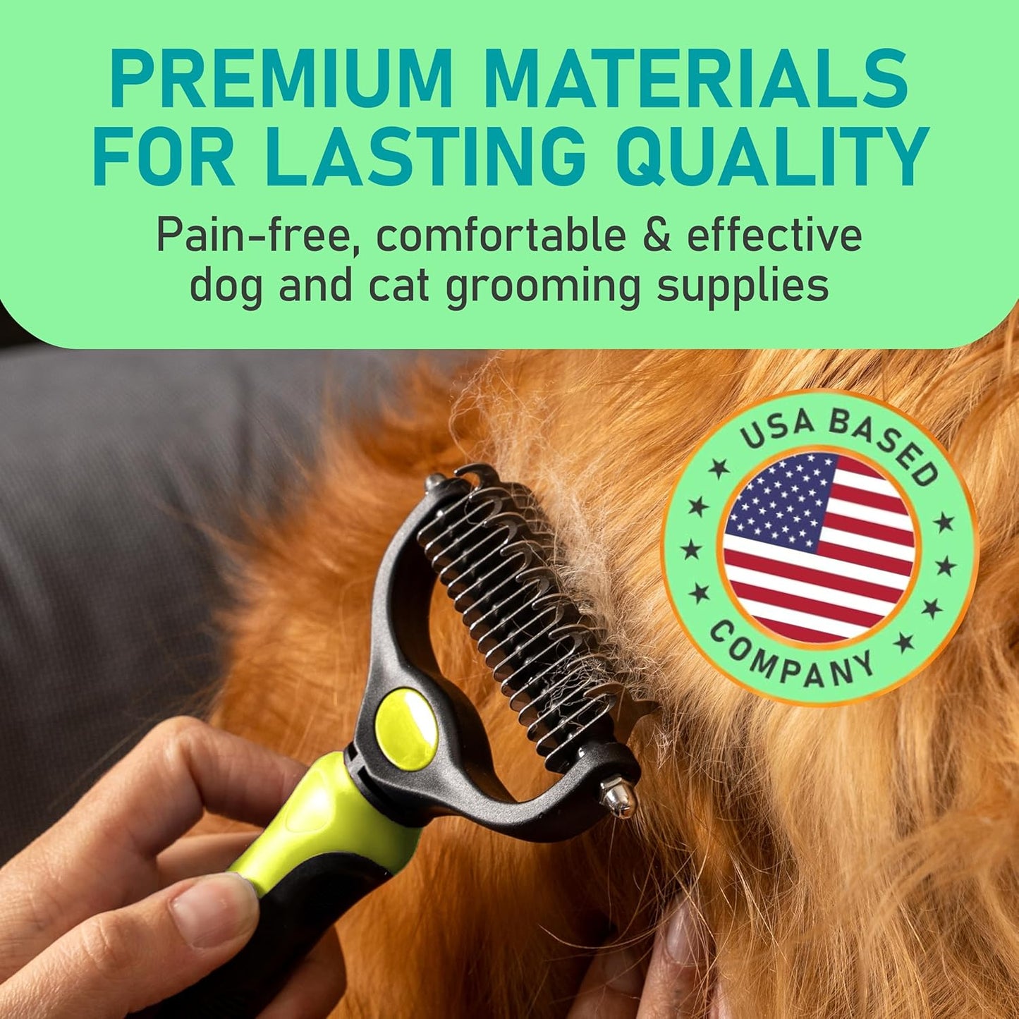 Maxpower Planet Pet Grooming Brush - Double Sided Shedding, Dematting - Undercoat Rake for Dogs - Dog Grooming Brush - Deshedding Brush for Dogs - Dog Brush, Cat Brush, Reduce Shedding by 95%, Black