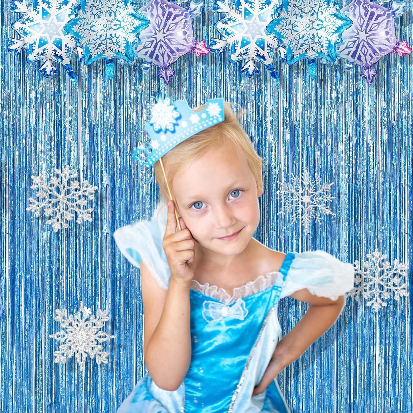 BRAVESHINE Pink Glitter Tinsel Foil Fringe Curtain - 2 Pcs 3.2x8.2 ft Metallic Party Supplies Photo Backdrop for Girl Princess Birthday Unicorn Bachelorette Butterfly Bridal Shower Party Decorations