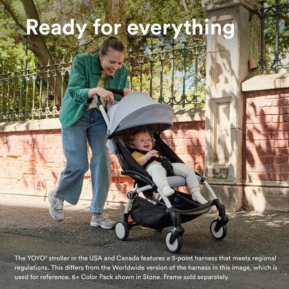 Stokke YOYO 6+ Color Pack, Aqua - Textiles Only: Seat Pad, Extendable Canopy & Zipped Back Pocket - Requires YOYO3 Frame (Sold Separately)