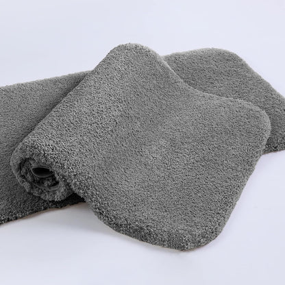 Bathroom Rugs Set 2 Pieces - Bath Rugs Ultra Soft Absorbent Non-Slip Fluffy Thick Microfiber Cozy Bath Mats Set for Tub Shower Bathroom Floors Accessories, 20"x32" & 16"x24" Set of 2 (Beige)