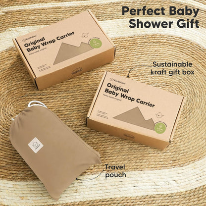 KeaBabies Baby Wrap Carrier - All in 1 Original Baby Carrier Newborn To Toddler Sling, Easy to Wear, Hands Free Bonding, Lightweight, Breathable Infant Wraps (Trendy Black)