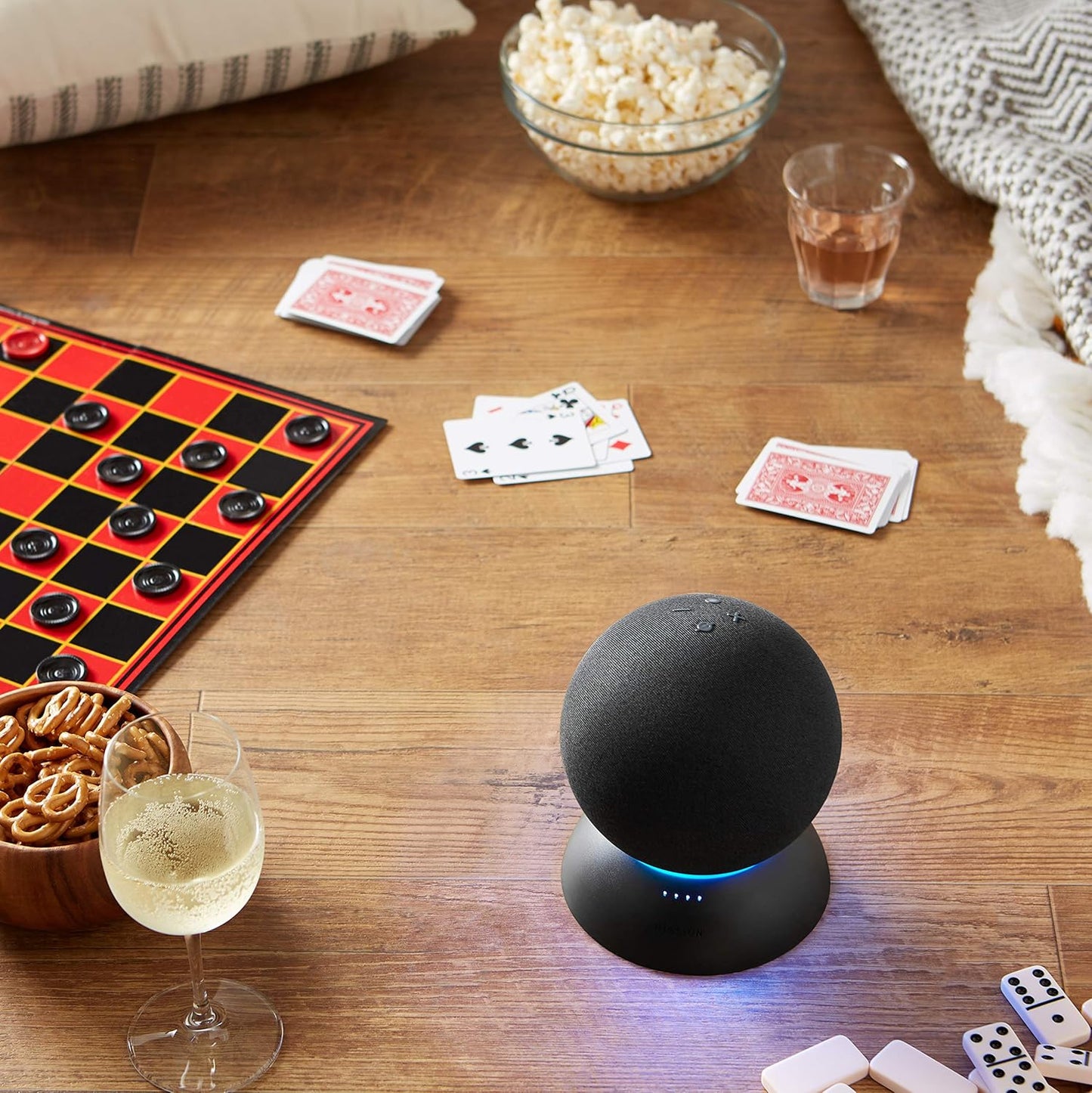 Battery Base in Black, for Echo (4th generation). Not compatible with previous generations of Echo or Echo Dot (1st Gen, 2nd Gen, or 3rd Gen).