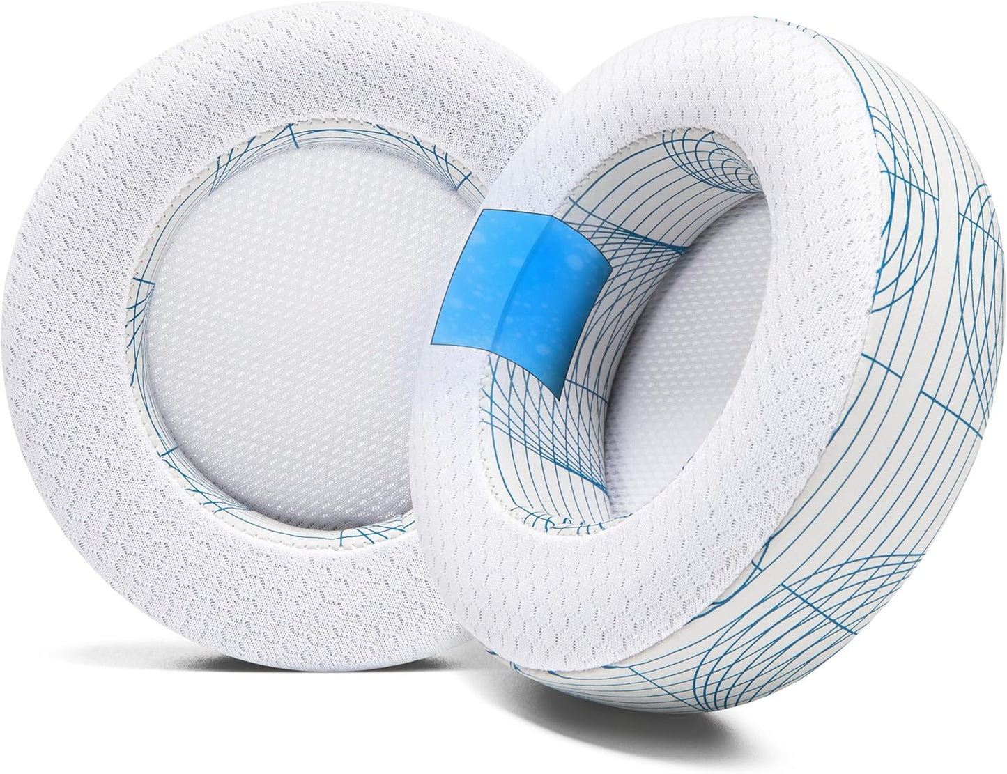 WC Freeze Virtuoso - Hybrid Fabric Cooling Gel Replacement Earpads for Corsair Virtuoso Gaming Headset, Made by Wicked Cushions, Improved Durability, Thickness and Sound Isolation |90s Black