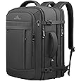 Mogplof Carry on Backpack, Airline Flight Approved Travel Backpack for Men, WOmen 40L Extra Large Expandable Water Resistant Backpack Lightweight Daypack Perfect Fit for 17 17.3 Inch Laptop, Black