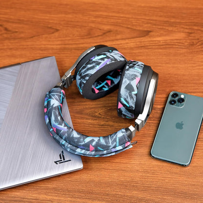 WC BandZ Virtuoso - Protective Headband Cover for Corsair Virtuoso Gaming Headsets - Machine Washable, No More Flaking Leather - Compatible with Virtuoso Wireless, XT, and SE | 90's Black