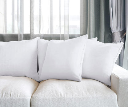 Utopia Bedding Throw Pillows (Set of 4, White), 18 x 18 Inches Pillows for Sofa, Bed and Couch Decorative Stuffer Pillow