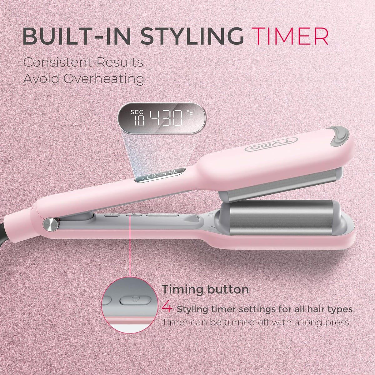 TYMO ROVY Hair Waver Curling Iron, 3-Barrel Ionic Hair Curler