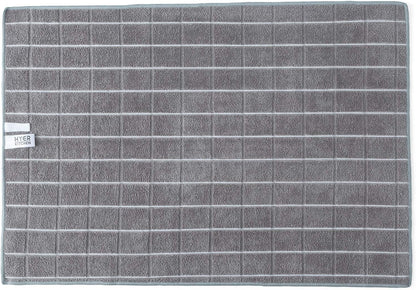Microfiber Dish Towels - Soft, Super Absorbent and Lint Free Kitchen Towels - 8 Pack (Lattice Designed Gray Colors) - 26 x 18 Inch