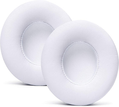 WC Extra Thick Replacement Earpads for Beats Solo 2 & 3 by Wicked Cushions - Ear Pads for Beats Solo 2 & 3 Wireless ON-Ear Headphones - Soft Leather, Luxury Memory Foam, Strong Adhesive | White