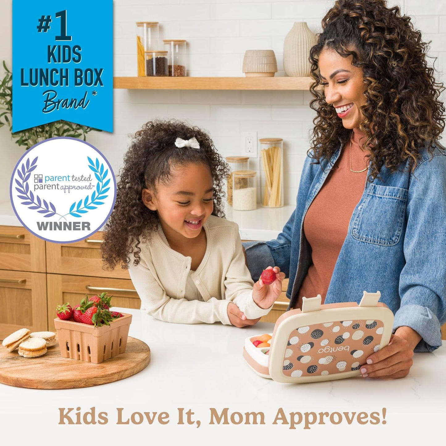 Bentgo Kids 5-Compartment Leak-Proof Bento-Style Lunch Box (Whimsy & Wonder Collection) - Ideal for Ages 3-7, Drop-Proof & Durable, Dishwasher Safe, & PFAS & BPA-Free Materials (Starry Sprinkle)