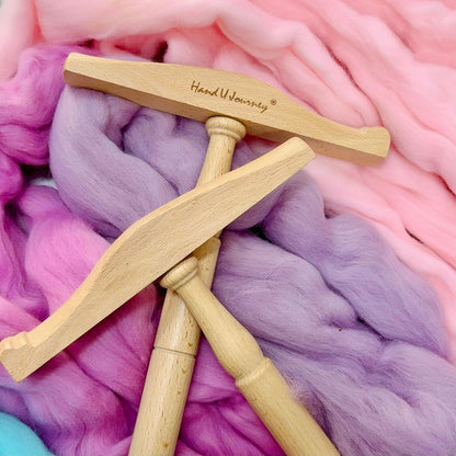 Medium-Sized Beechwood Niddy Noddy, 48 Inches (120cm) Skein Yarn Winder, Handcrafted Yarn Swift for Skein Making & Wool Winding