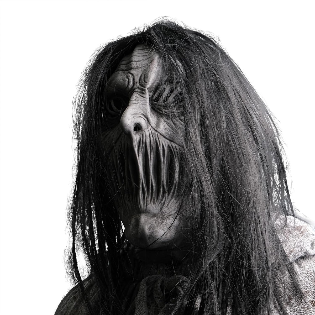 Mouthless scary ghost Halloween mask, zombie demon Creepiest Latex scary mask
