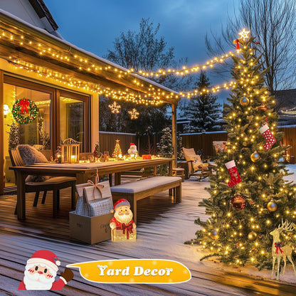 JMEXSUSS 66ft 200 LED Halloween Lights Outdoor, Orange String Lights Clear Wire, 8 Modes Orange Halloween Christmas String Lights Plug in for Tree Indoor Patio Garden Thanksgiving Decorations