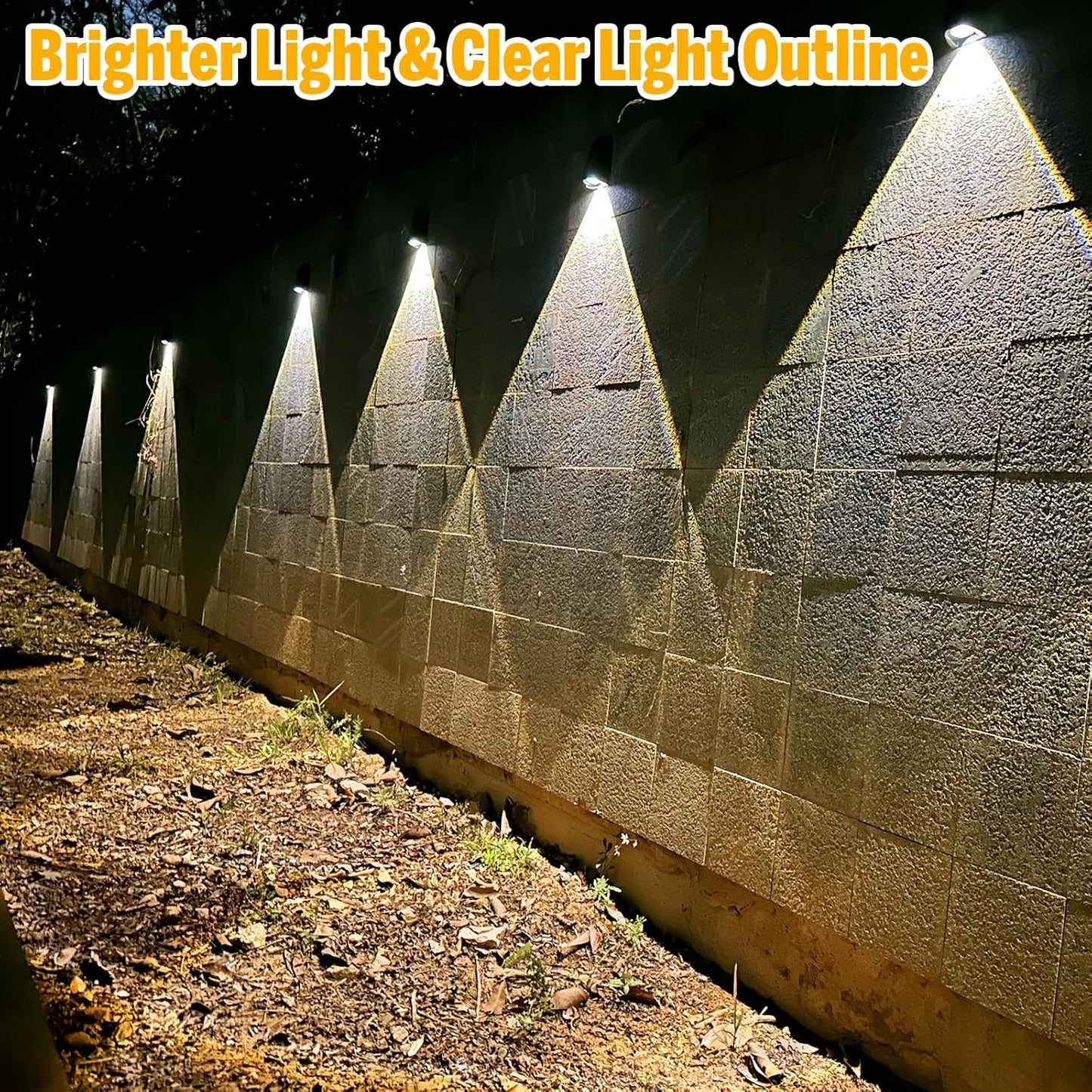 16 Pack Solar Fence Lights Outdoor 8 Colors,Bright Deck Lights Solar Outdoor Waterproof,LED Solar Lights for Backyard, Patio, Deck Railing, Step and Wall
