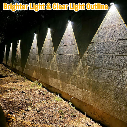 16 Pack Solar Fence Lights Outdoor 8 Colors,Bright Deck Lights Solar Outdoor Waterproof,LED Solar Lights for Backyard, Patio, Deck Railing, Step and Wall