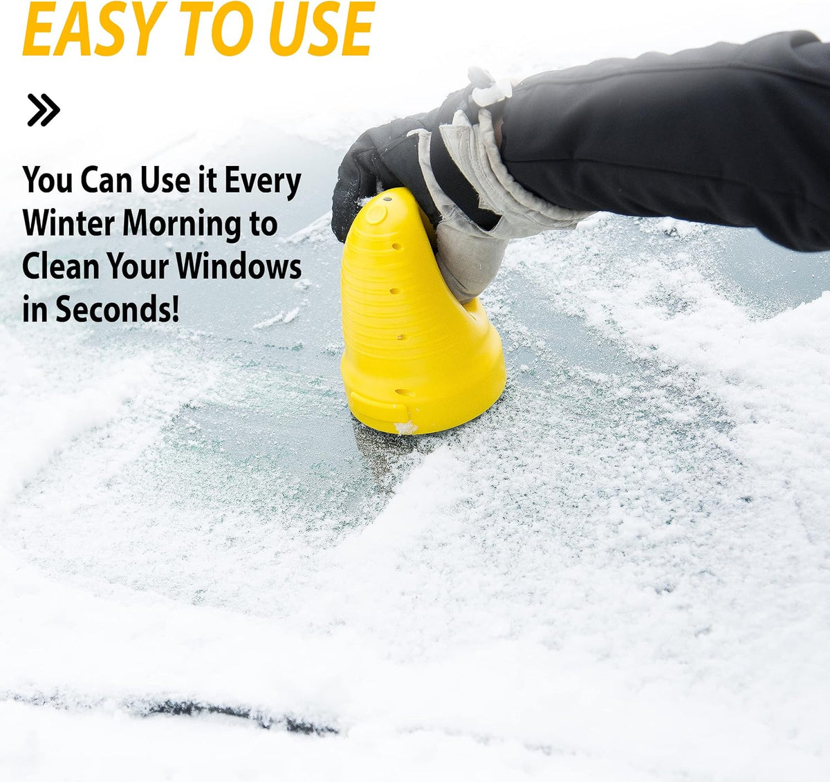 Zone Tech Electric Snow Ice Scraper USB Rechargeable - Premium Quality Automotive Portable Cordless for Car Windshield Glass Frost Removal, Defrosting Deicing Cleaning Tool