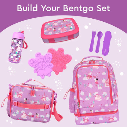 Bentgo Kids Prints (Unicorn) - Leak-Proof, 5-Compartment Bento-Style Kids Lunch Box - Ideal Portion Sizes for Ages 3 to 7 - BPA-Free and Food-Safe Materials