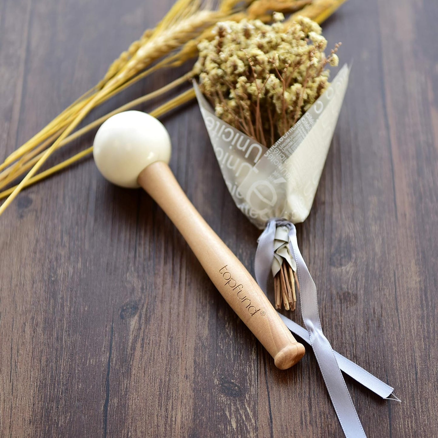 TOPFUND F Note Crystal Singing Bowl Heart Chakra 8 inch with Heavy Duty Carrying Case and Suede Striker