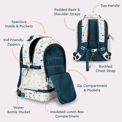Bentgo Kids Prints 2-in-1 Backpack & Insulated Lunch Bag (Dinosaur)
