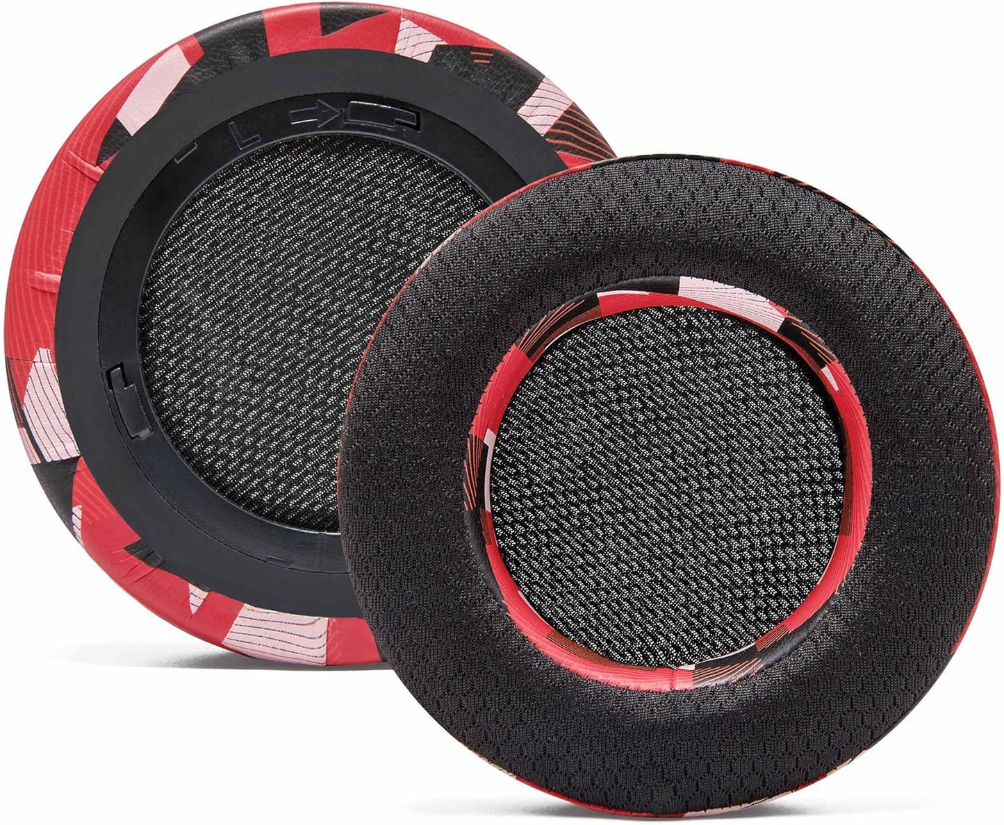 WC Freeze Virtuoso - Hybrid Fabric Cooling Gel Replacement Earpads for Corsair Virtuoso Gaming Headset, Made by Wicked Cushions, Improved Durability, Thickness and Sound Isolation |90s Black