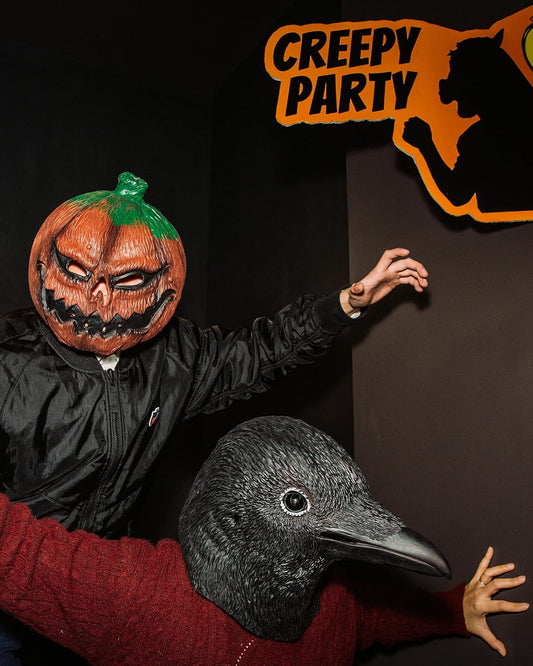 Creepy Party Halloween Mask Black Crow Masks Novelty Halloween Costume Party Animal Bird Face Crow Head Mask - PuriLite