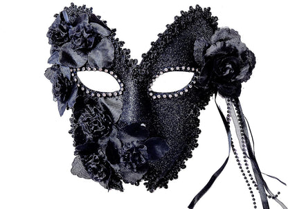 liweiyu Liweiyu Masquerade Mask For Women Shiny Rhinestone Venetian Party Prom Ball Metal Mask, White, 7.2In*6.5In 7.2In*6.5In