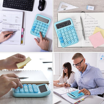 Mr. Pen- Mechanical Switch Calculator, 12 Digits, Large LCD Display, Orange With Big Buttons, Desktop, Cute and Aesthetic Design